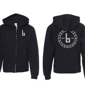Load image into Gallery viewer, Zip Up Braille Circle Hoodie
