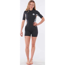 Load image into Gallery viewer, Women&#39;s Dawn Patrol S/S Springsuit Wetsuit in Charcoal Grey

