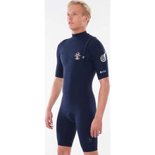 Load image into Gallery viewer, E-Bomb 2/2 Zip Free Short Sleeve Spring Suit in Navy/Red
