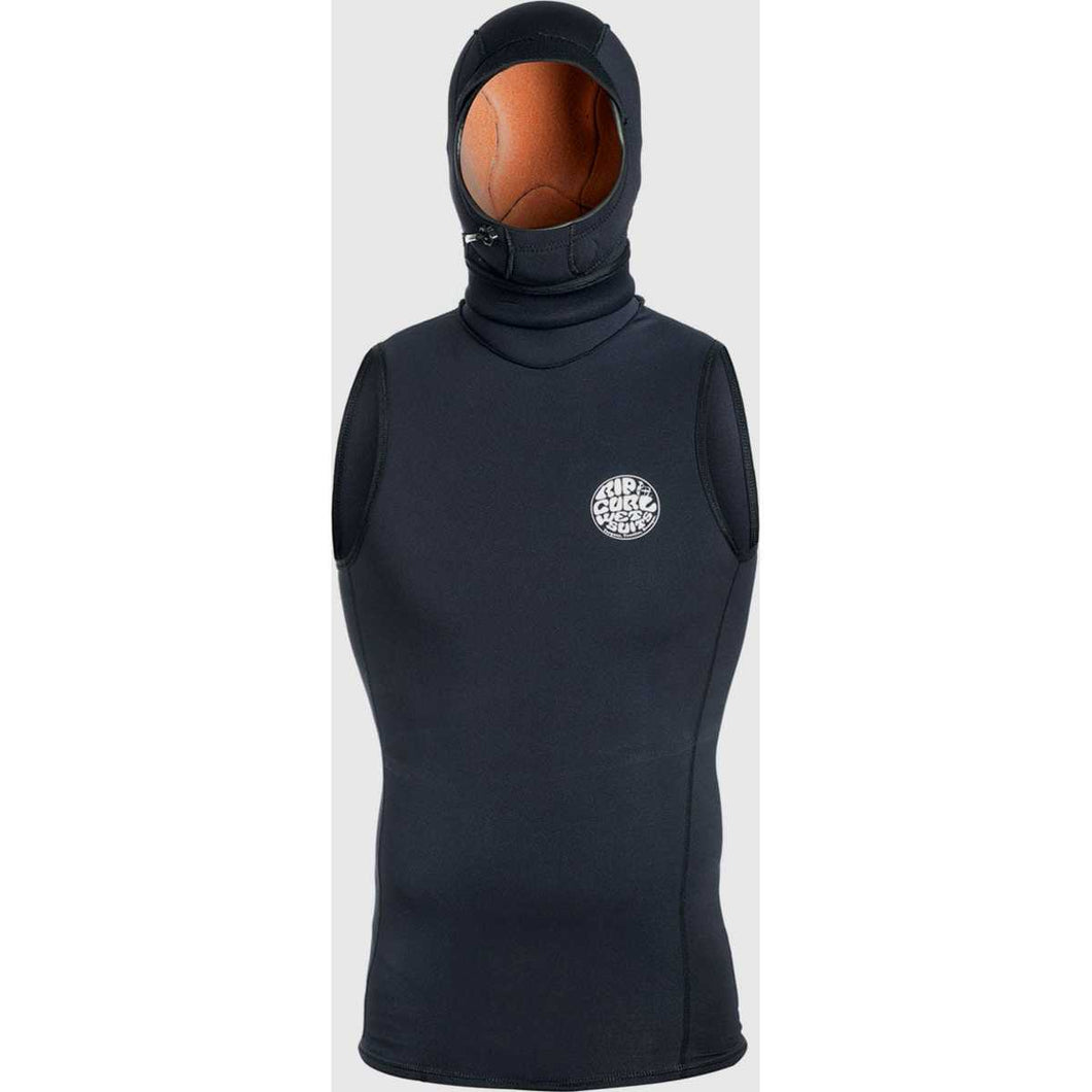 Flash Bomb Hooded Vest in Black