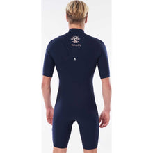 Load image into Gallery viewer, E-Bomb 2/2 Zip Free Short Sleeve Spring Suit in Navy/Red
