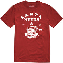 Load image into Gallery viewer, SANTA BEER S/S TEE RED
