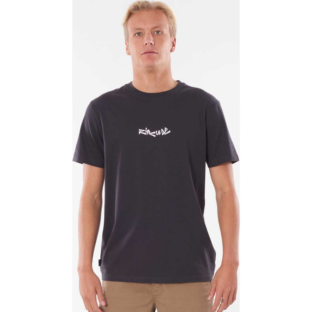 Blazed and Tubed Tee in Washed Black