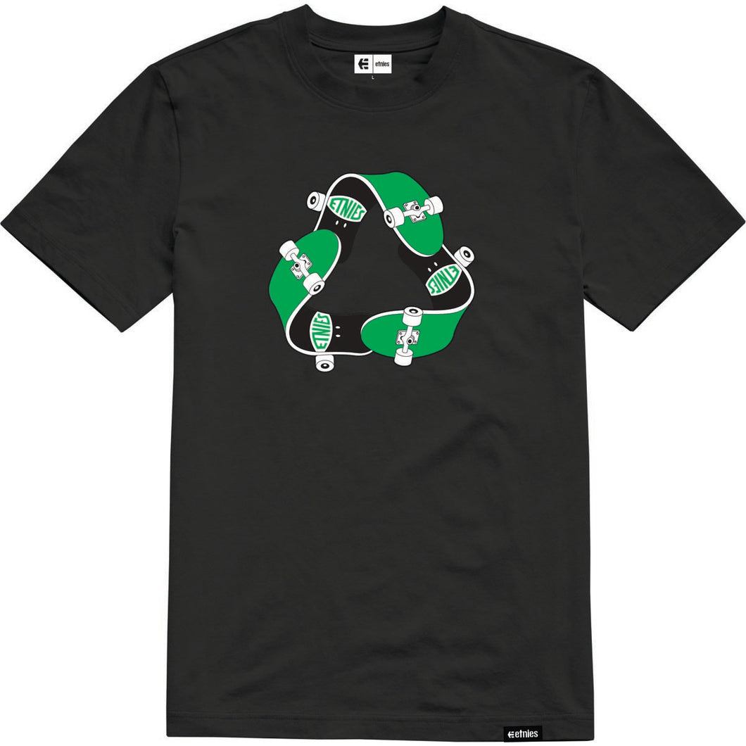 RECYCLE SK8 SS TEE BLACK